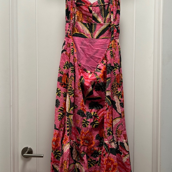 Farm Rio Pink Leopard Forest Midi Dress XL - Picture 8 of 8